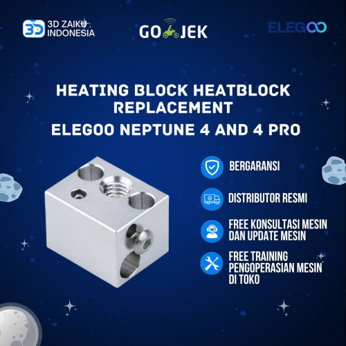 Original ELEGOO Neptune 4 and 4 Pro Heating Block Heatblock Replacement